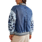 Free People // Women's // Team Spirit Jacket // Stone Blue (S)