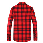 Tartan Long Sleeve Button-Up // Red (S)