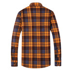 Tartan Long Sleeve Button-Up // Yellow (2XL)