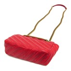 Balenciaga // Leather BB Logo Chain Shoulder Bag // Red // Pre-Owned