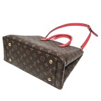 Louis Vuitton // Monogram Coated-Canvas + Leather Coquelicot Flower Tote Bag // Monogram Brown + Red // Pre-Owned