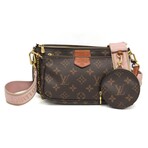 Louis Vuitton // Monogram Canvas + Leather Multi Pochette Crossbody // Rose Clair + Monogram Brown // Pre-Owned