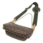 Louis Vuitton // Monogram Canvas + Leather Multi Pochette Crossbody // Olive Green + Monogram Brown // Pre-Owned