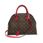Louis Vuitton // Monogram Coated-Canvas + Leather Alma BNB Handbag // Monogram Brown + Rouge // Pre-Owned