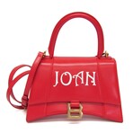 Balenciaga // Leather Hourglass Top Handle "Joan" Bag // Red // Pre-Owned