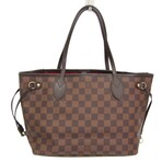Louis Vuitton // Coated-Canvas + Leather Neverfull Tote Bag // Damier Ebene // Pre-Owned