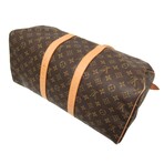 Louis Vuitton // Monogram Coated-Canvas + Leather Keepall 45 Boston Bag // Monogram Brown // Pre-Owned