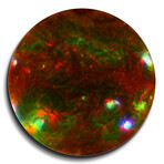 Three-Telescope View of the Sun by Epic Portfolio (12"H x 0.2"W x 12"D)