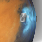 Phobos Moon Orbiting Marz by Epic Portfolio (12"H x 0.2"W x 12"D)