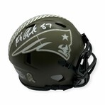 Rob Gronkowski // New England Picture // Signed Salute To Service Mini Helmet