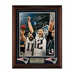 Tom Brady & Julian Edelman // NE Patriots // Signed Photo + Framed