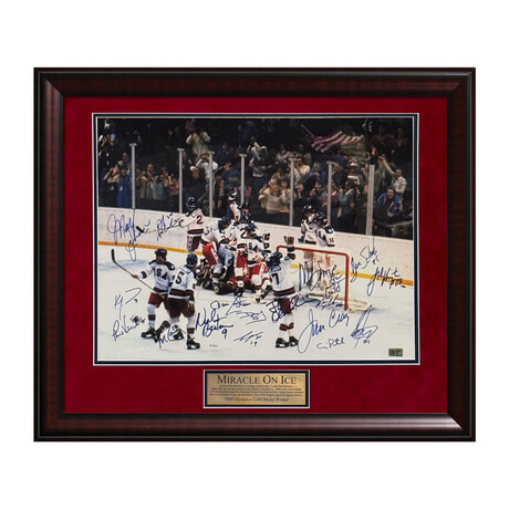 Miracle On Ice // 1980 Olympic USA Hockey Team // Signed Photo + Framed