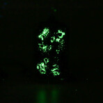 The Crimson Impact,Meteorite and Red Fire Opal Titanium Dog Tag Pendant (23")