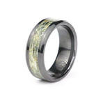 The Money Burner, Black Carbide ring with Shredded Cash (9)