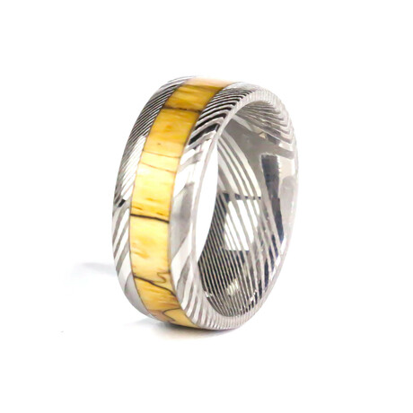 The Tamarind Blade Damascus Ring // Tamarind Wood (6)
