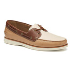 Leather Monaco 2-Eye Boat Loafers // Tan (8)