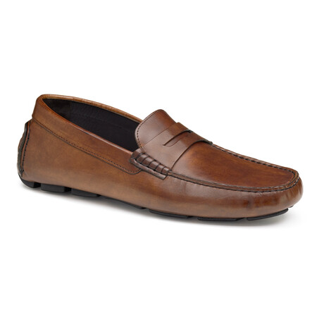 Italian Leather Dayton Penny Loafer // Brown (8)