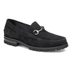 English Suede Baldwing Lug Bit Hazel Loafer // Black (8)