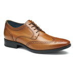 Hand-Stained Leather Gibbons Wingtip Oxford // Tan (8)