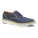 Nubuck Upton Perfed Plain Toe Derby // Navy (8)
