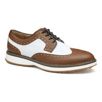 Leather Upton GL3 Luxe Hybrid Wingtip Oxford // Tan + White (8)