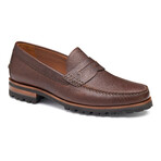 Leather Baldwin Lug Penny Loafer // Mahogany (8)