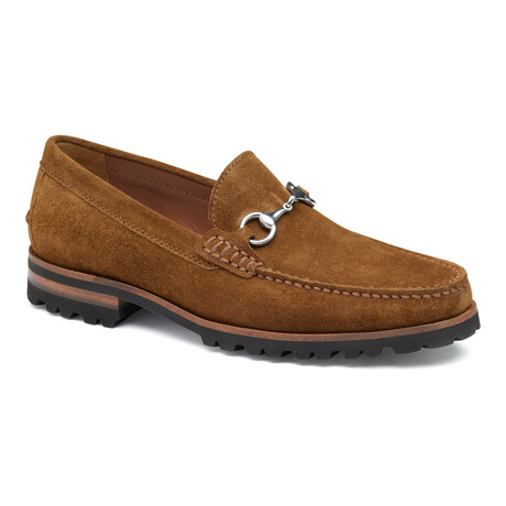 English Suede Baldwing Lug Bit Hazel Loafer // Snuff (8)
