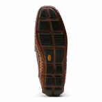 Leather Dayton Woven Penny Loafer // Brown (9)