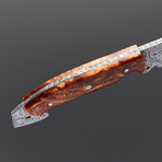 Steel Hand Engraved Knife // 7018