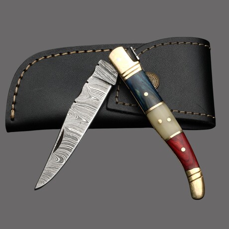Damascus Folding Knife // 7017