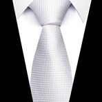 Formal Men’s Necktie // Platinum Grid Classic