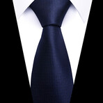Formal Men’s Necktie // Midnight Navy Grid