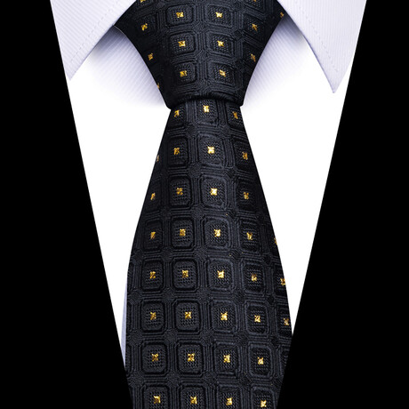 Formal Men’s Necktie // Textured Square Check