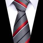 Formal Men’s Necktie // Charcoal Red Executive