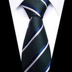 Formal Men’s Necktie // Forest Green Stripe