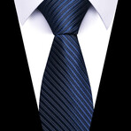 Formal Men’s Necktie // Midnight Blue Stripes