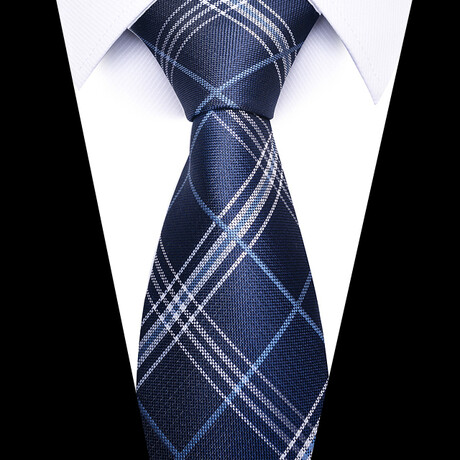 Formal Men’s Necktie // Midnight Plaid