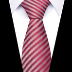 Formal Men’s Necktie // Crimson Wave Stripe