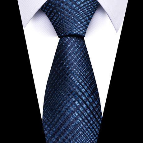 Formal Men’s Necktie // Sapphire Grid Fade