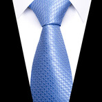 Formal Men’s Necktie // Ice Blue Chevron