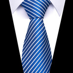 Formal Men’s Necktie // Ice Blue Lines