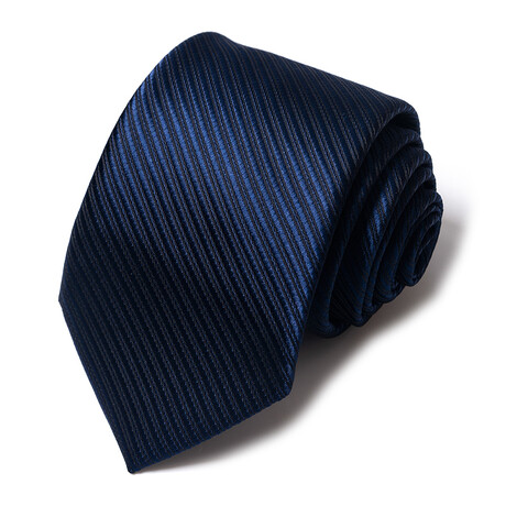 Formal Men’s Necktie // Midnight Blue Stripes