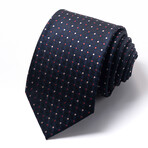Formal Men’s Necktie // Navy Grid Dot