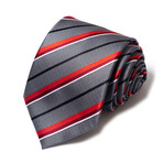 Formal Men’s Necktie // Charcoal Red Executive