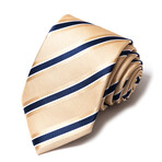 Formal Men’s Necktie // Navy Gold Regent Stripe