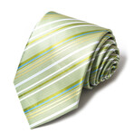 Formal Men’s Necktie // Mint Green Striped Elegance