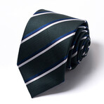 Formal Men’s Necktie // Forest Green Stripe