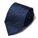 Formal Men’s Necktie // Midnight Crosshatch Copper