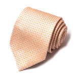 Formal Men’s Necktie // Peach Gold Medallion