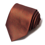 Formal Men’s Necktie // Autumn Bronze Pin Dot